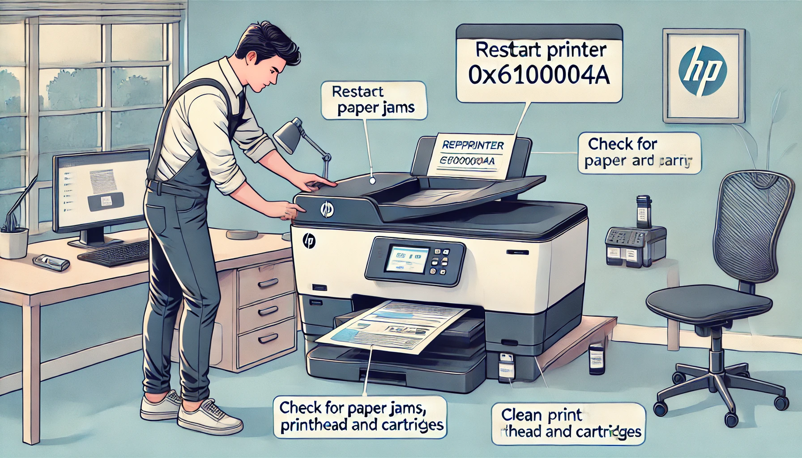 Hp Printer Printing Code How to Fix HP Printer Error Code 0x6100004a - Easy Guide