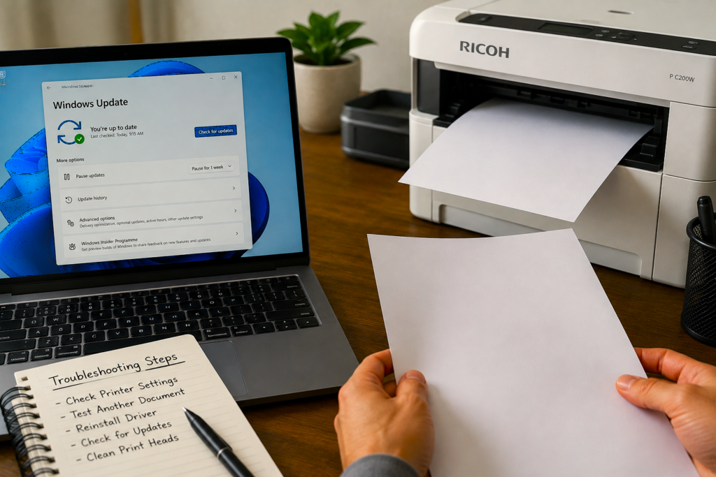 Ricoh Printer Printing Blank Pages